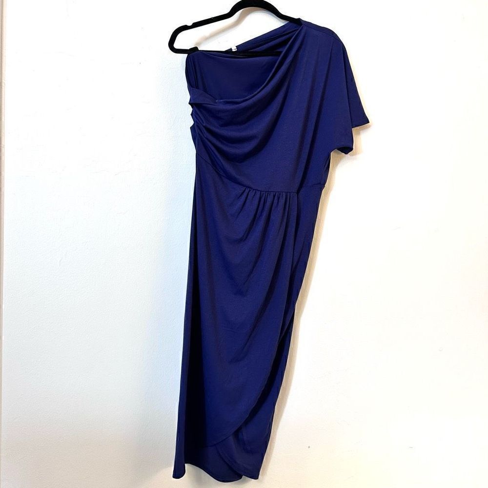Cupshe One-Shoulder Bodycon Midi Dress Blue Large